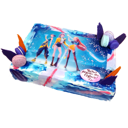 Торта Demon Hunters със снимка  трюфел 20 парчета